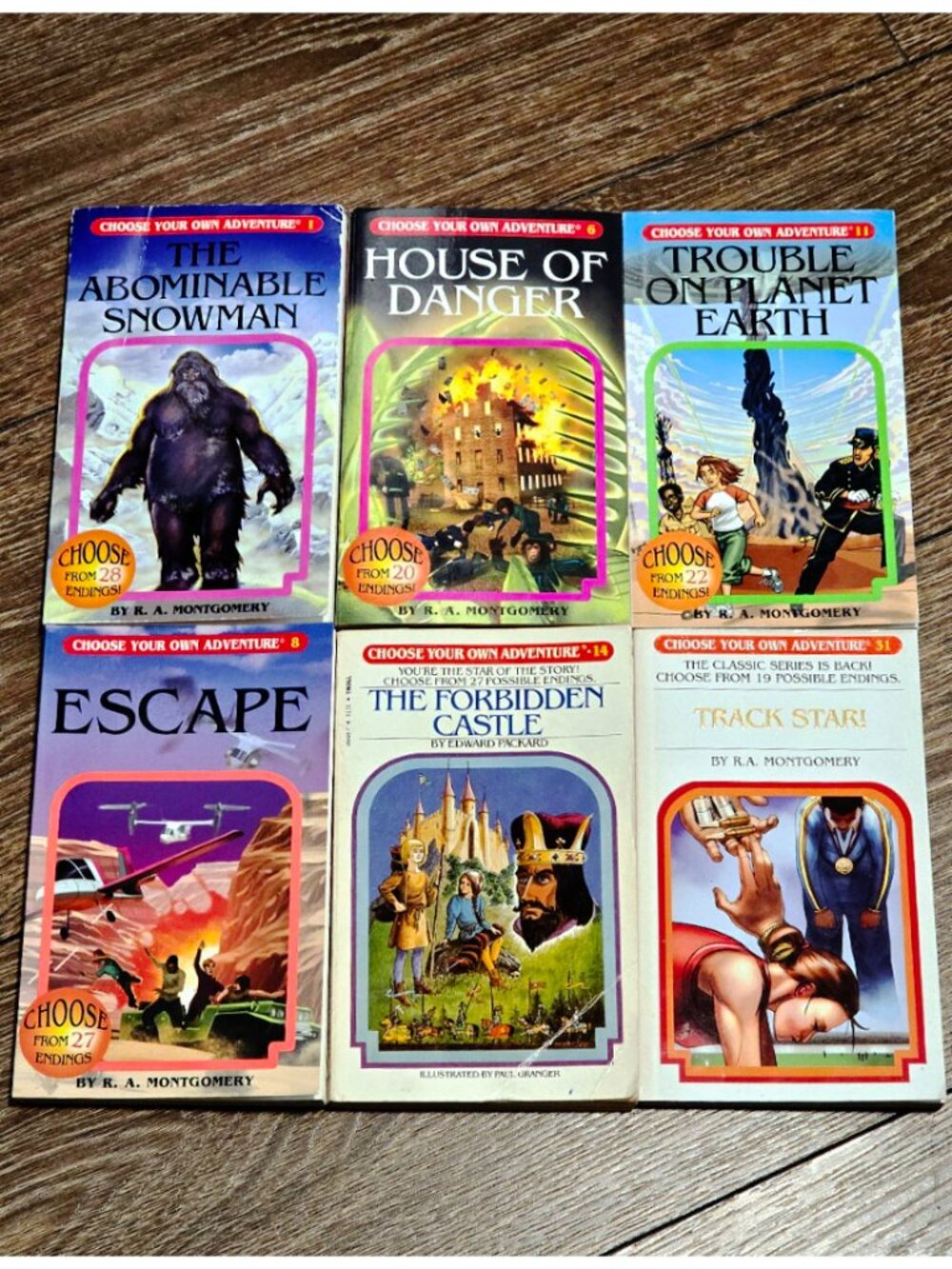 Choose Your Own Adventure 5 CYOA Books PB Forbidden Castle 1982 Escape Track St+